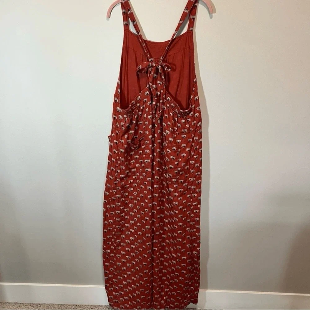 NATURAL LIFE Terracotta Patterned Jumpsuit - Picture 5 of 9